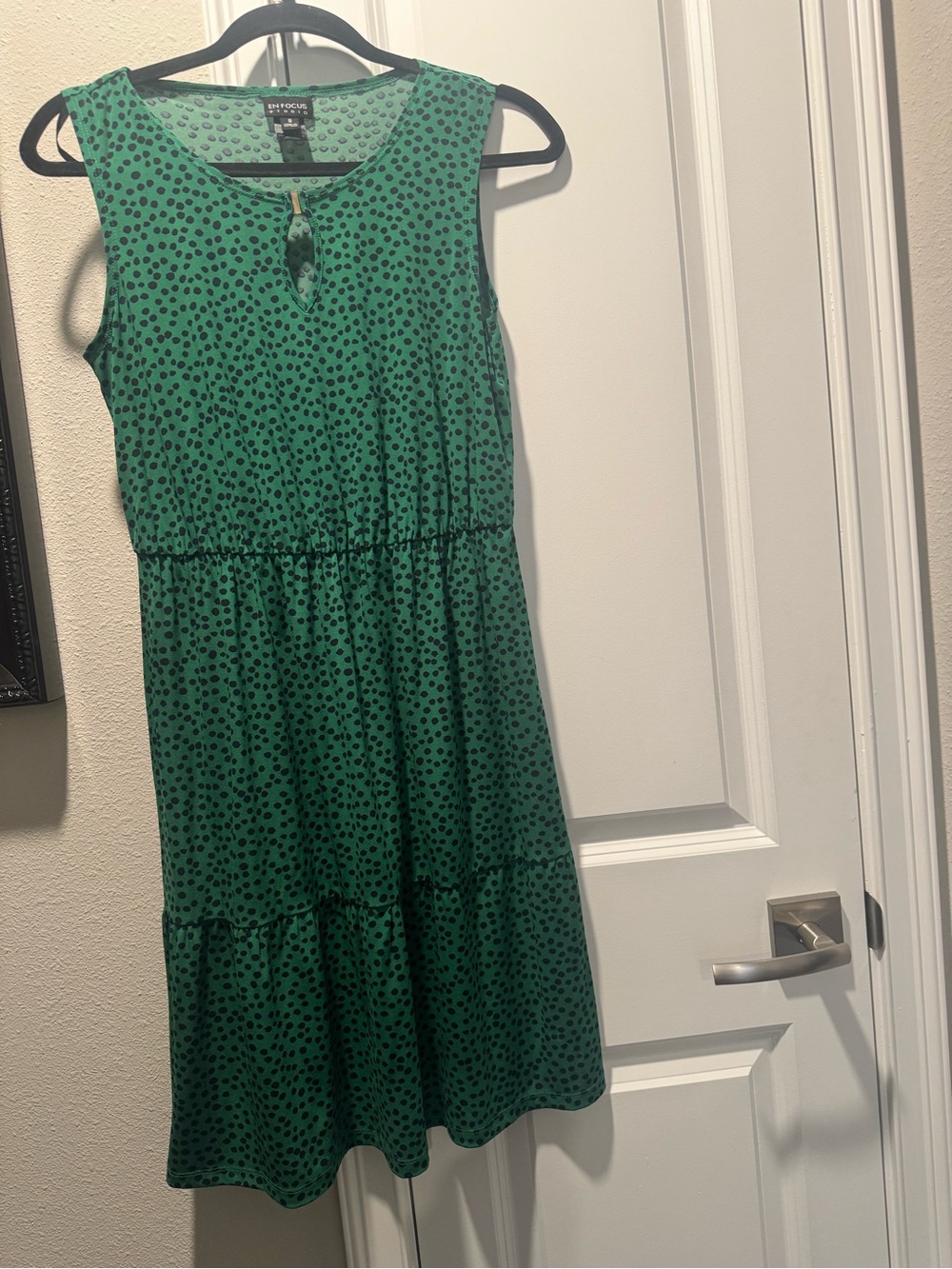 Mossimo Supply Co. Green Sleeveless Polka Dot Dress